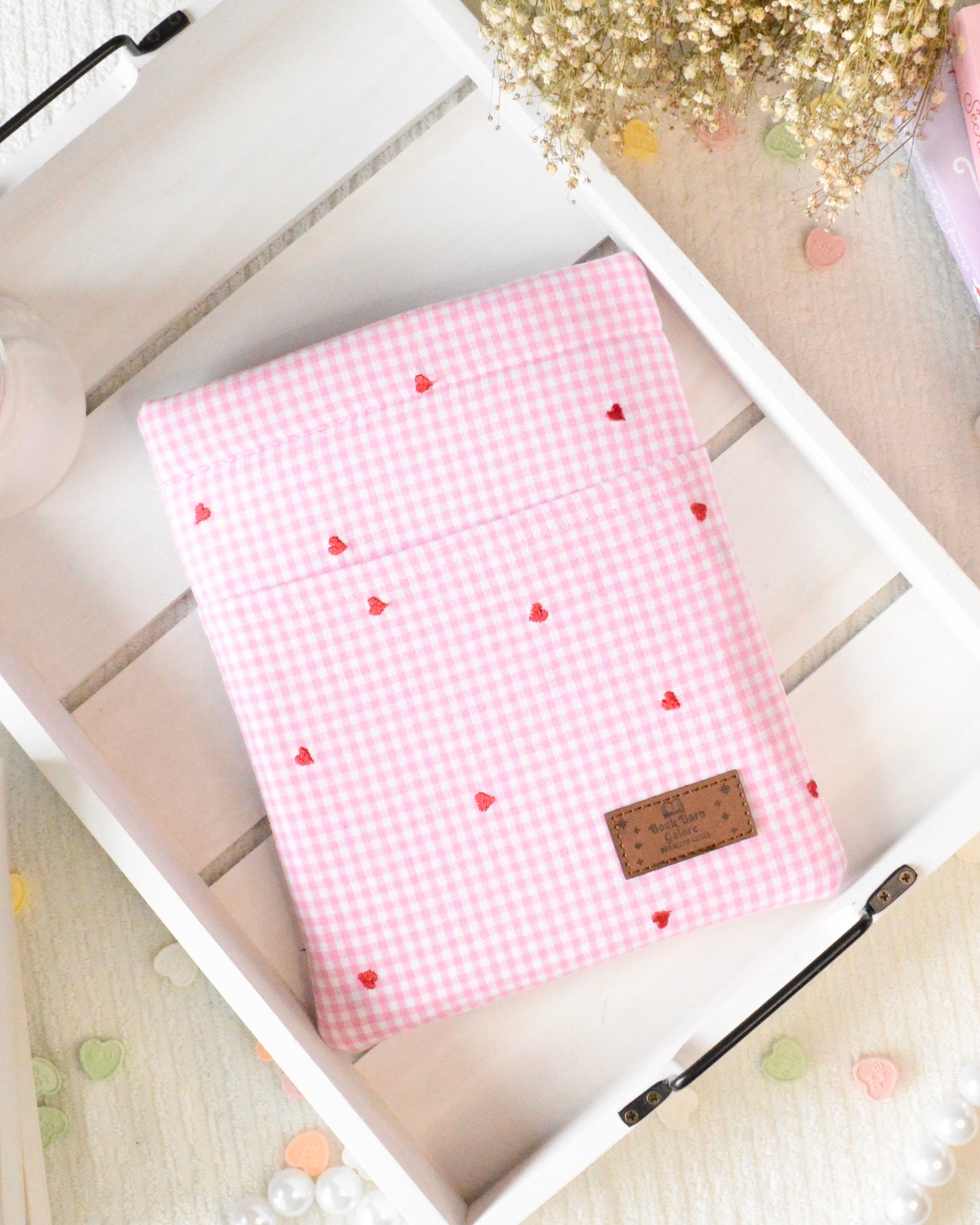 Amor Gingham Book Sleeve