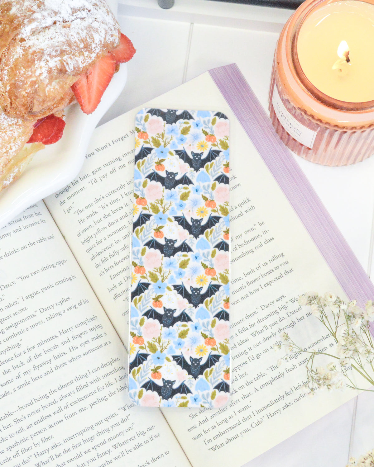 a bookmark on a book