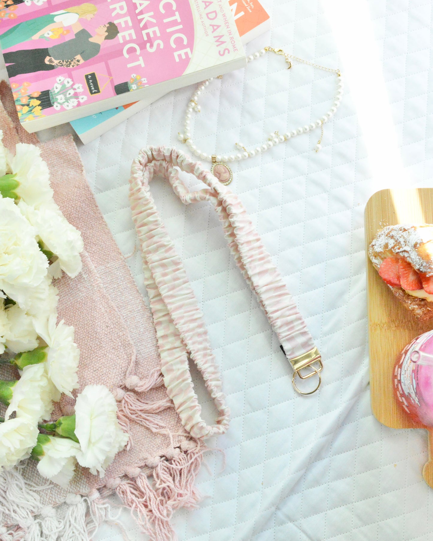 Orange Groove Scrunchie Lanyard
