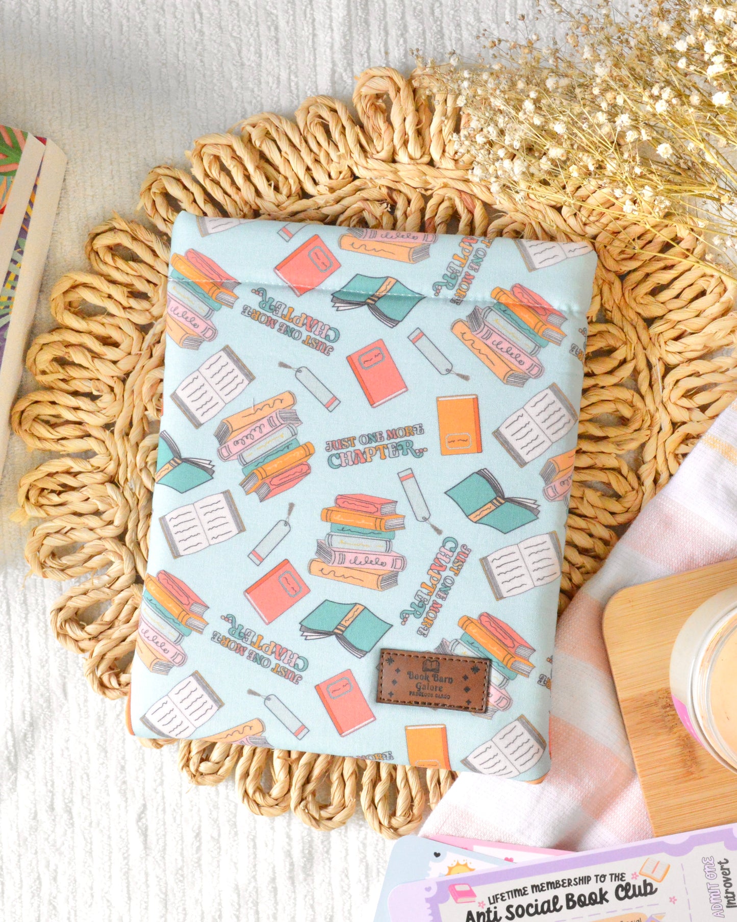 Teal Bookish Book Sleeve