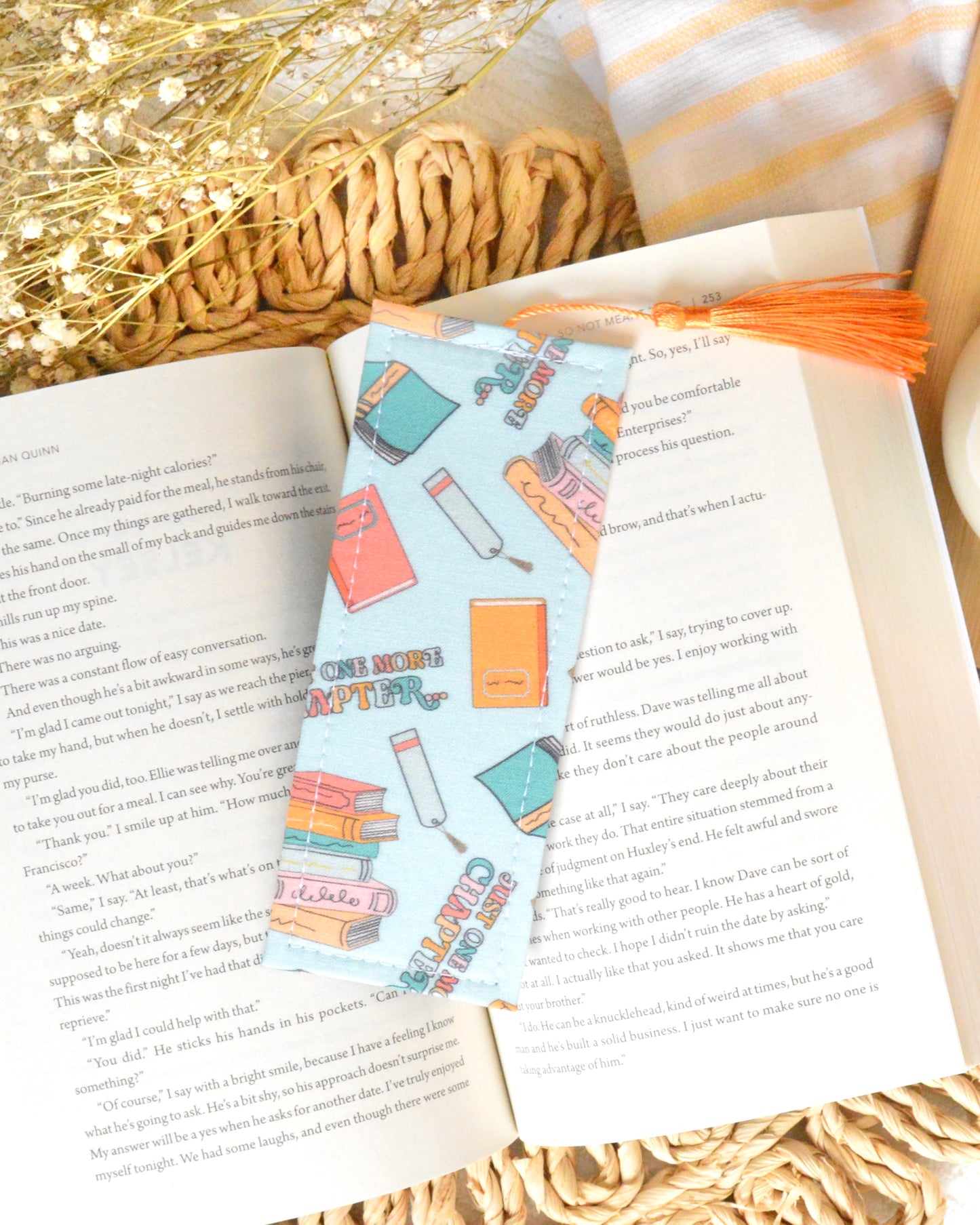Teal Bookish Bookmark