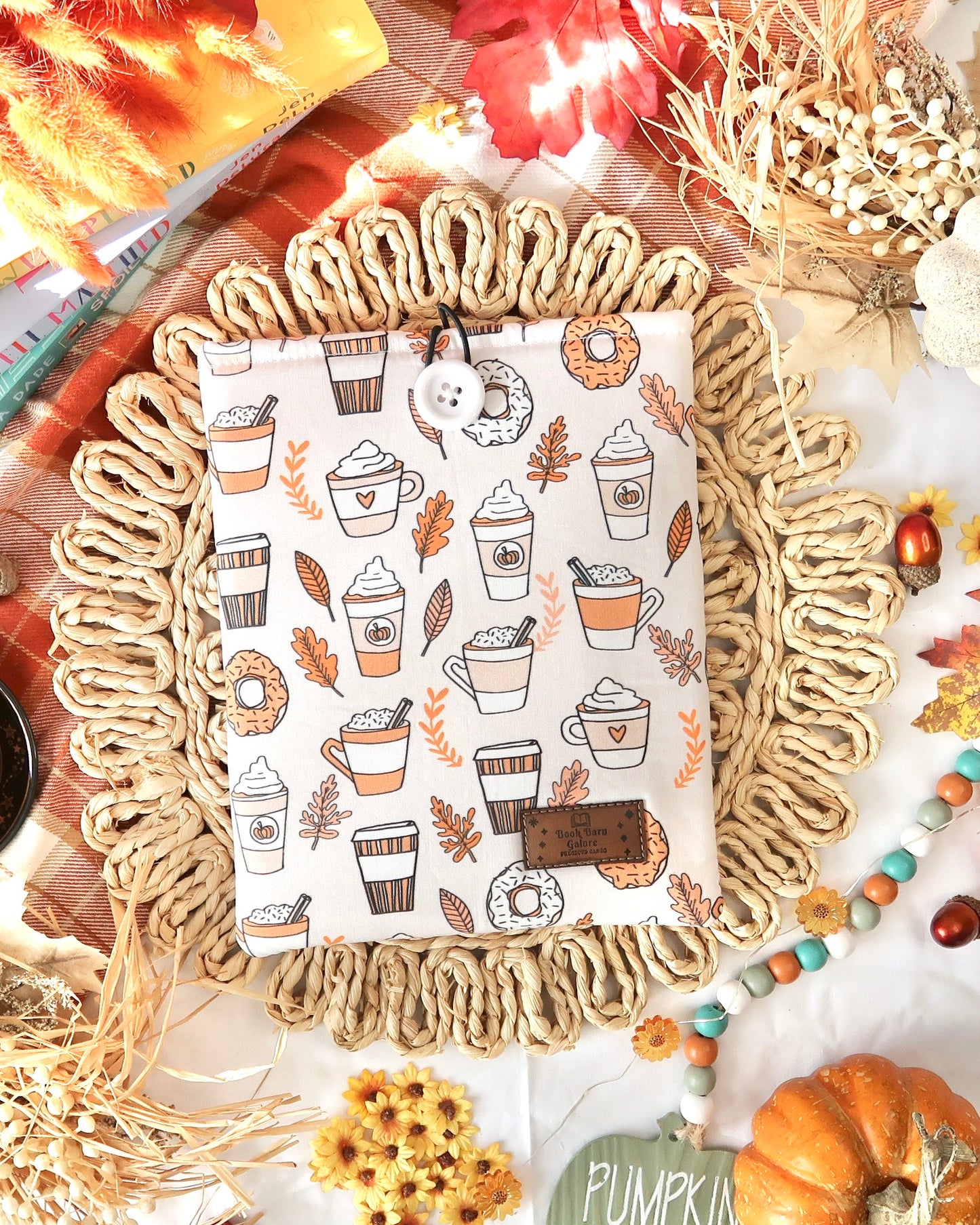 Cream Pumpkin Latte Book Sleeve