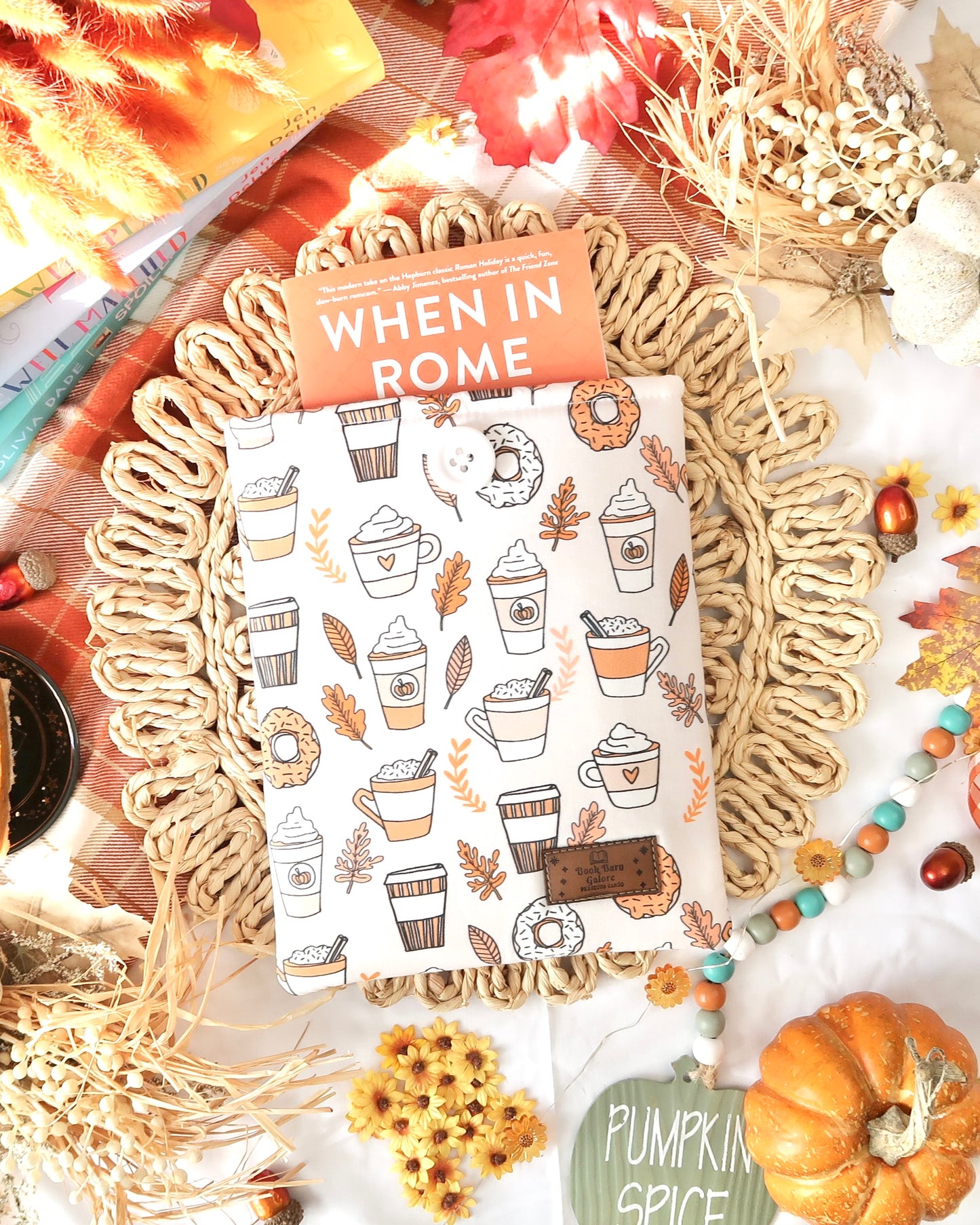Cream Pumpkin Latte Book Sleeve