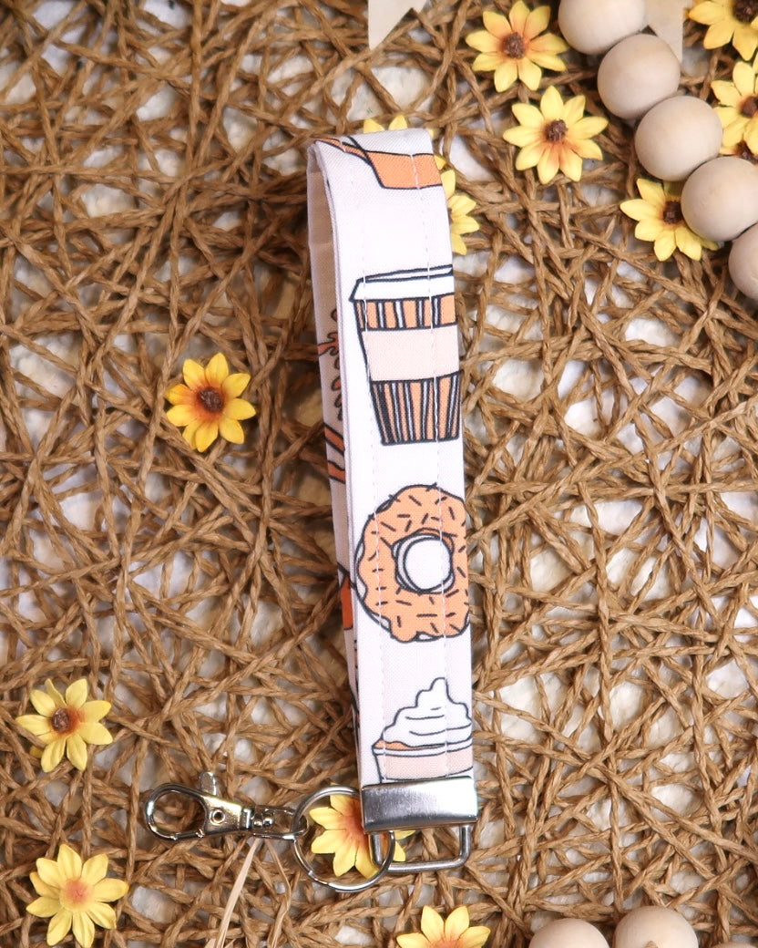 Cream Pumpkin Wristlet
