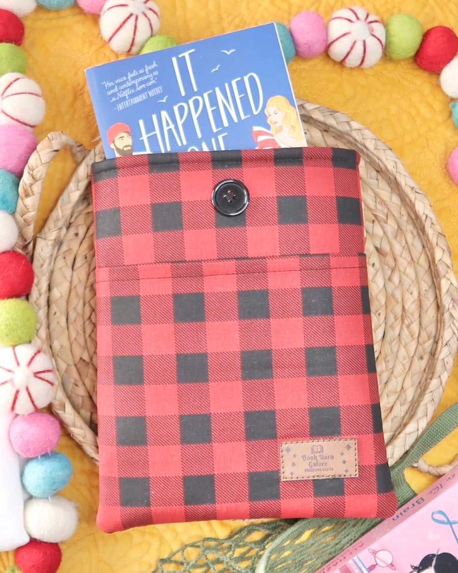 Red Gingham Book Sleeve