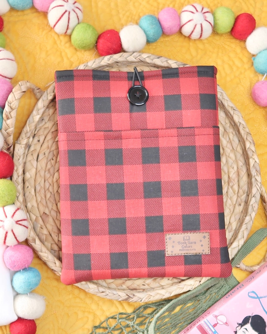 Red Gingham Book Sleeve
