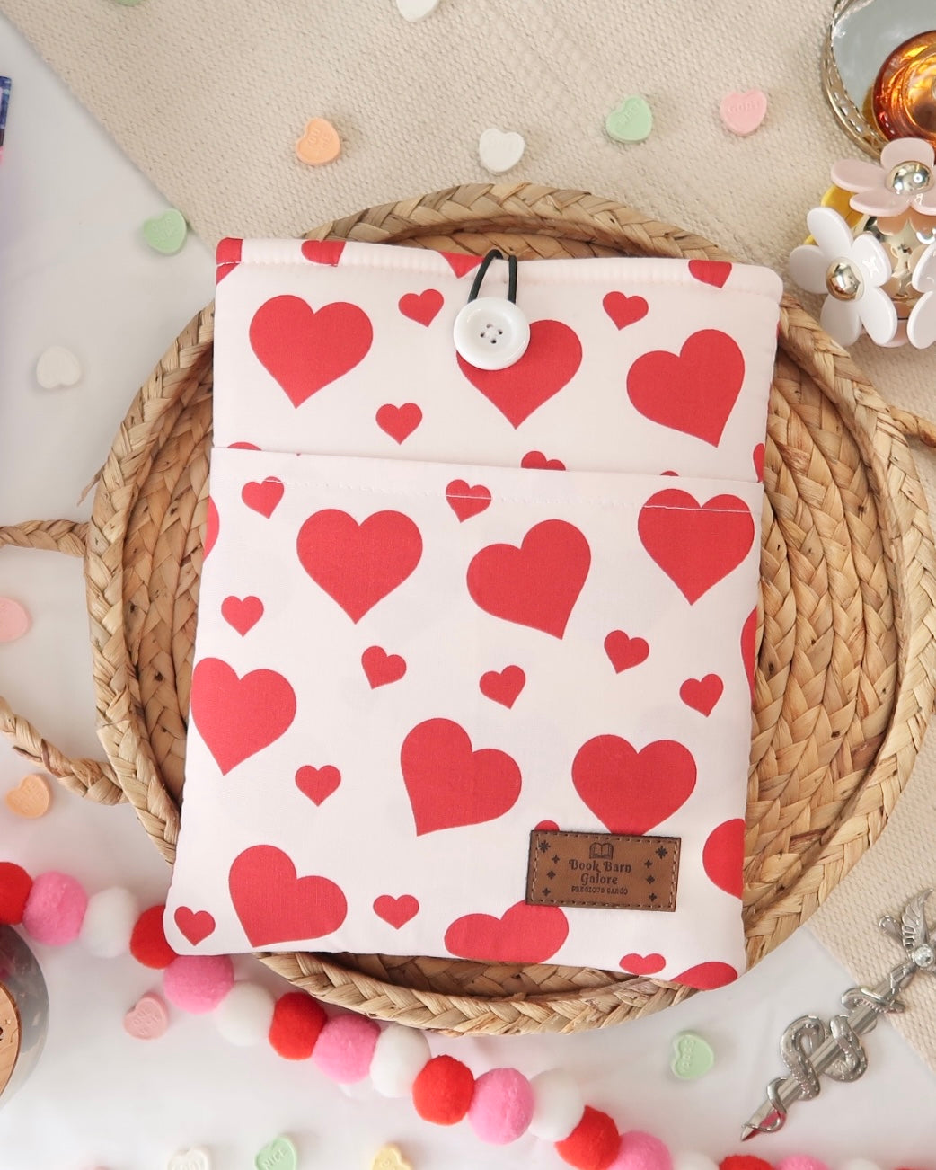 Hearts Book Sleeve