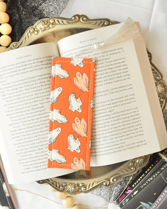 Orange Ghosts Bats Bookmark