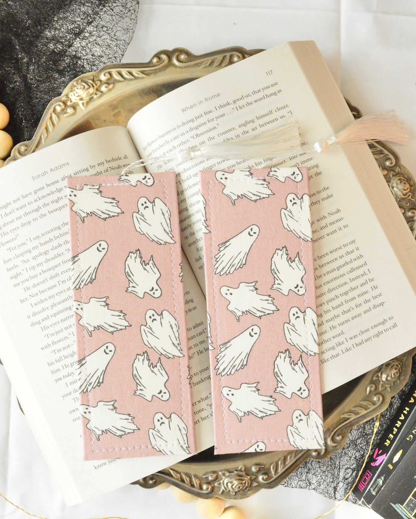 Pink Ghosts Bats Bookmark