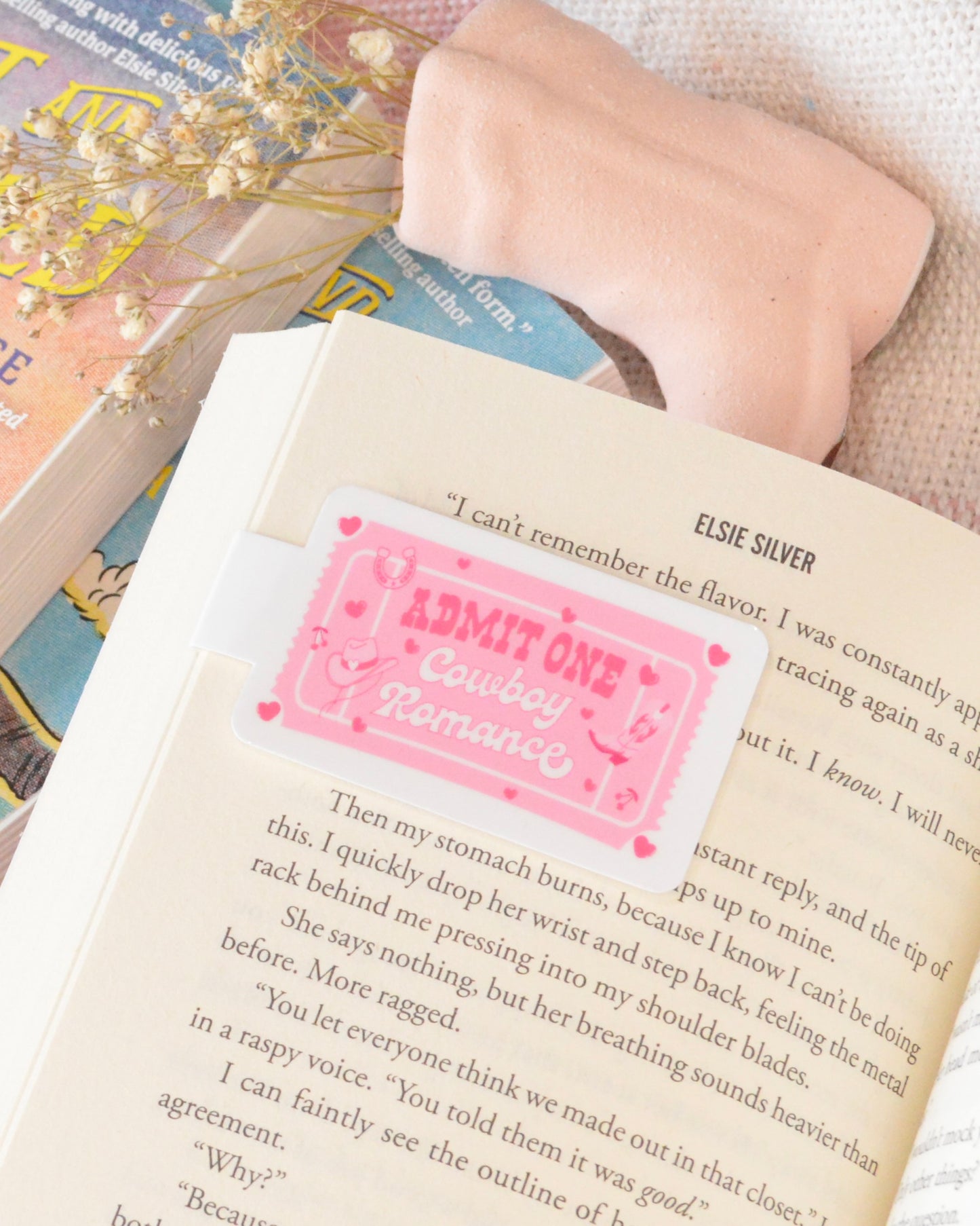 Cowboy Romance Ticket Magnetic Bookmark