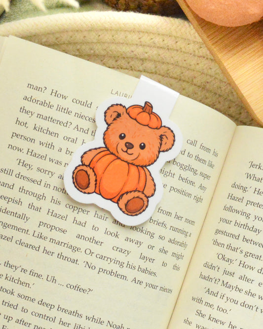 Pumpkin Teddy Magnetic Bookmark