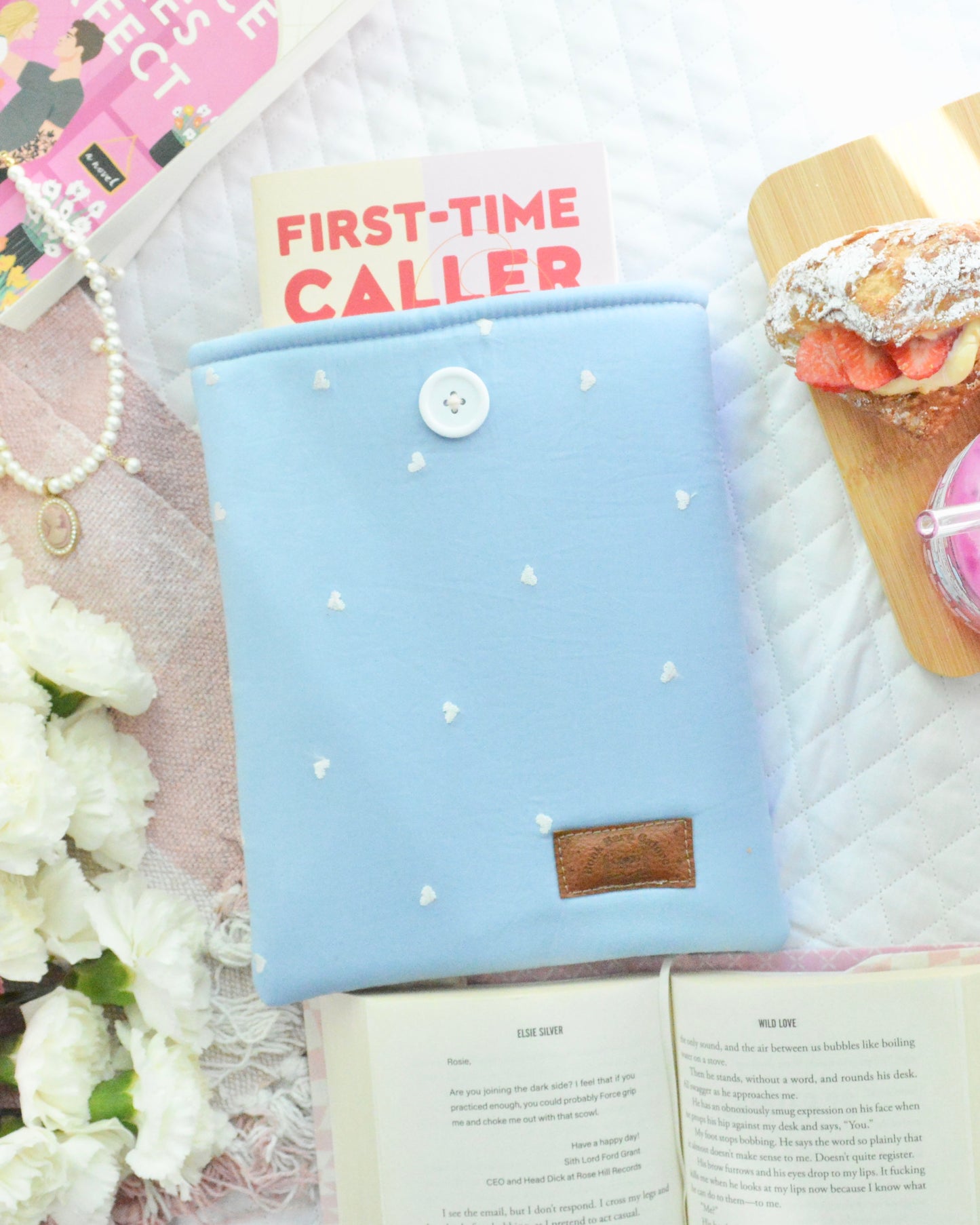 Blue Hearts Book Sleeve