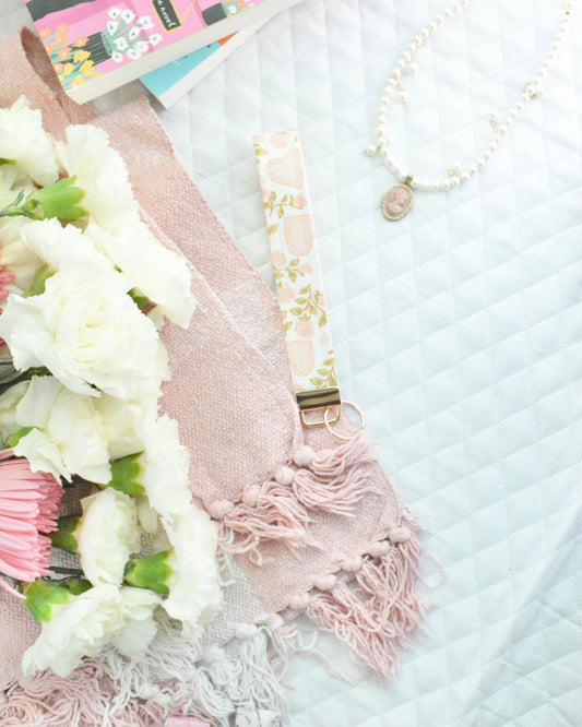 Pink Garden Wristlet