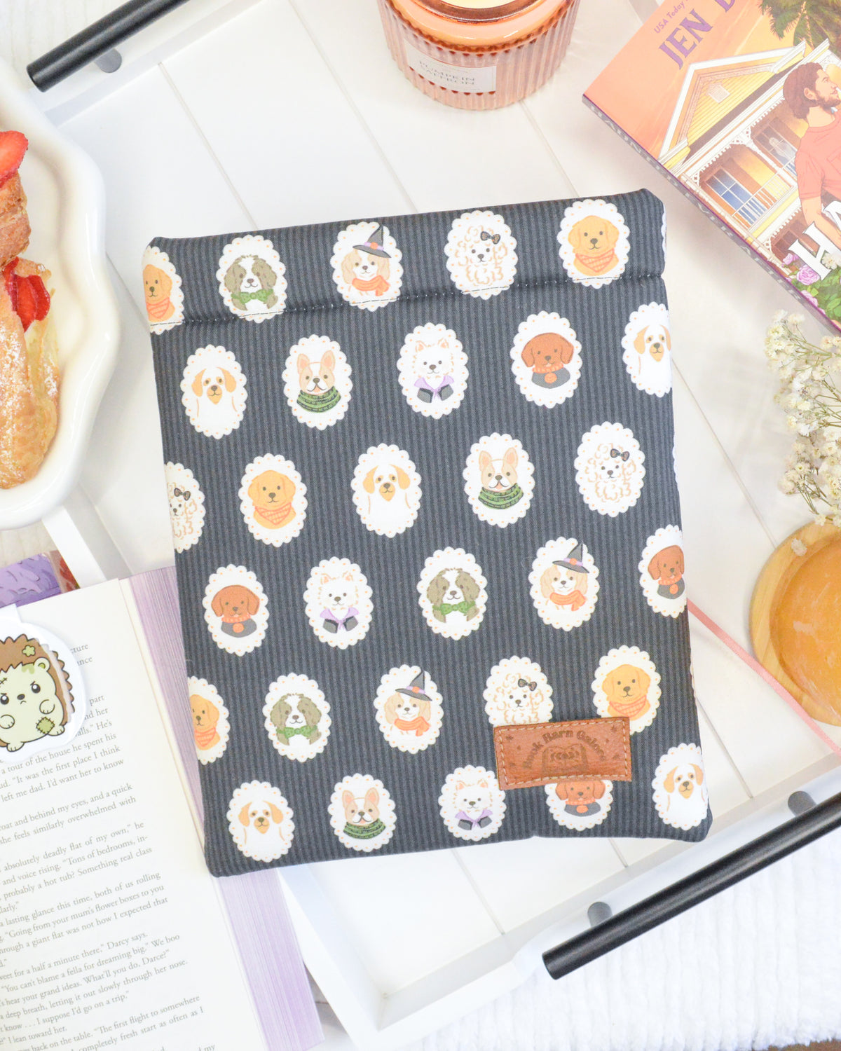 a tablet case with cartoon animals on it