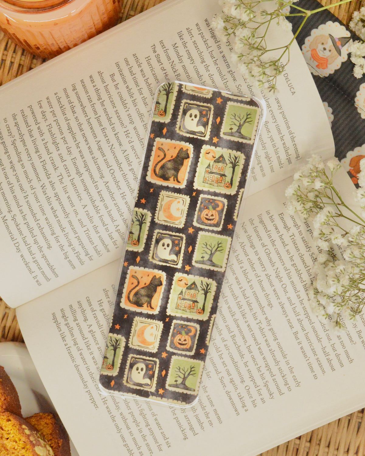 Midnight Stamps Laminated Bookmark