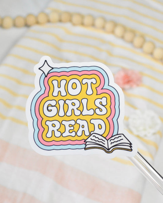 Hot Girls Read Sticker