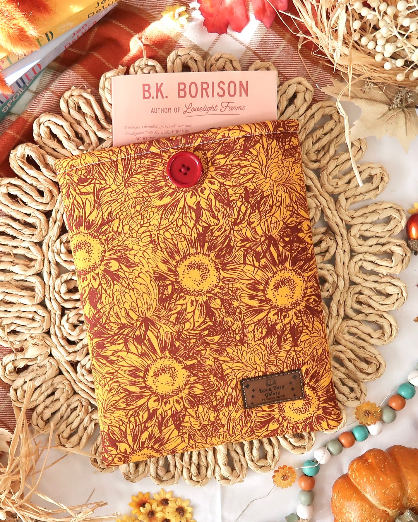 Crimson Sunflower Book Sleeve