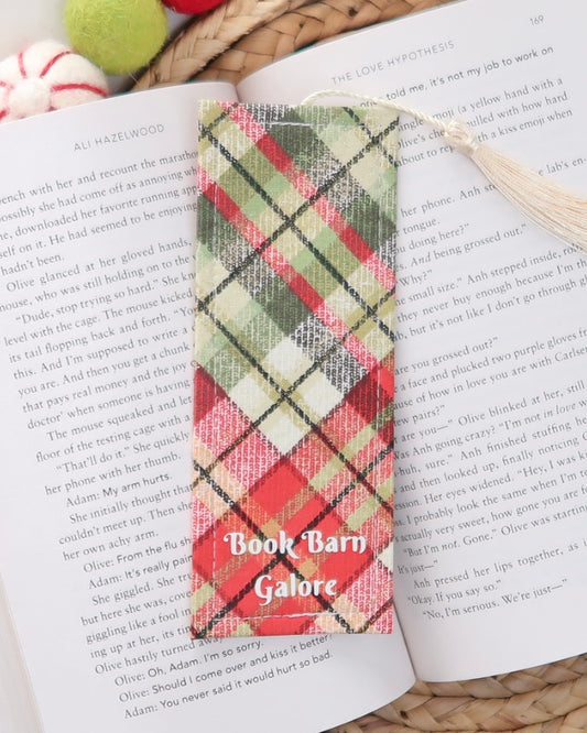 Apple Plaid Bookmark