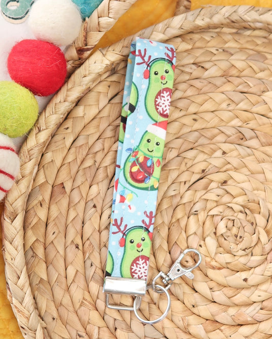 Christmas Avocado Wristlet