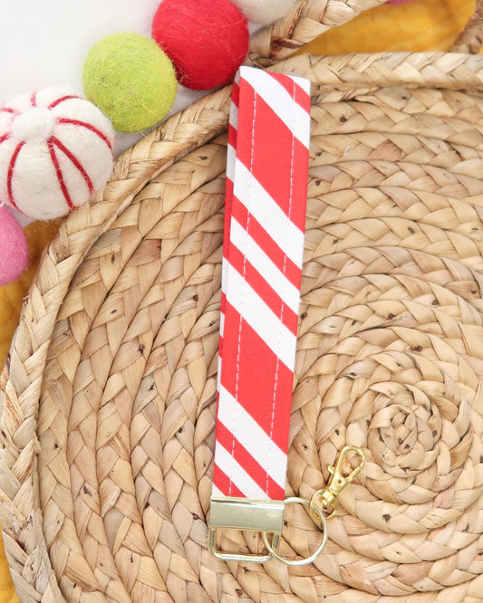 Candy Stripe Wristlet